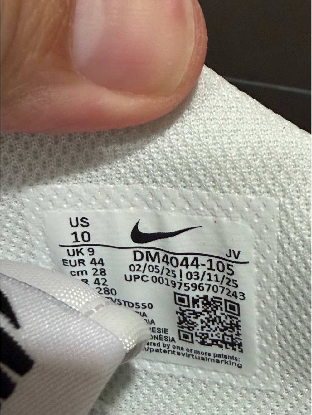 Size 10 - Nike Cortez “White Black” - Picture 6 of 6
